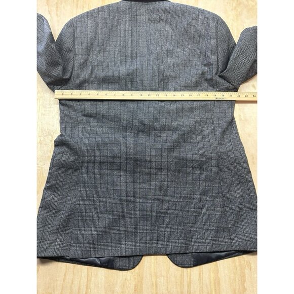 Michael Kors Jacket Blazer Sport Coat 42L Dual Vent Gray Plaid 2 Button Classic - Picture 11 of 11